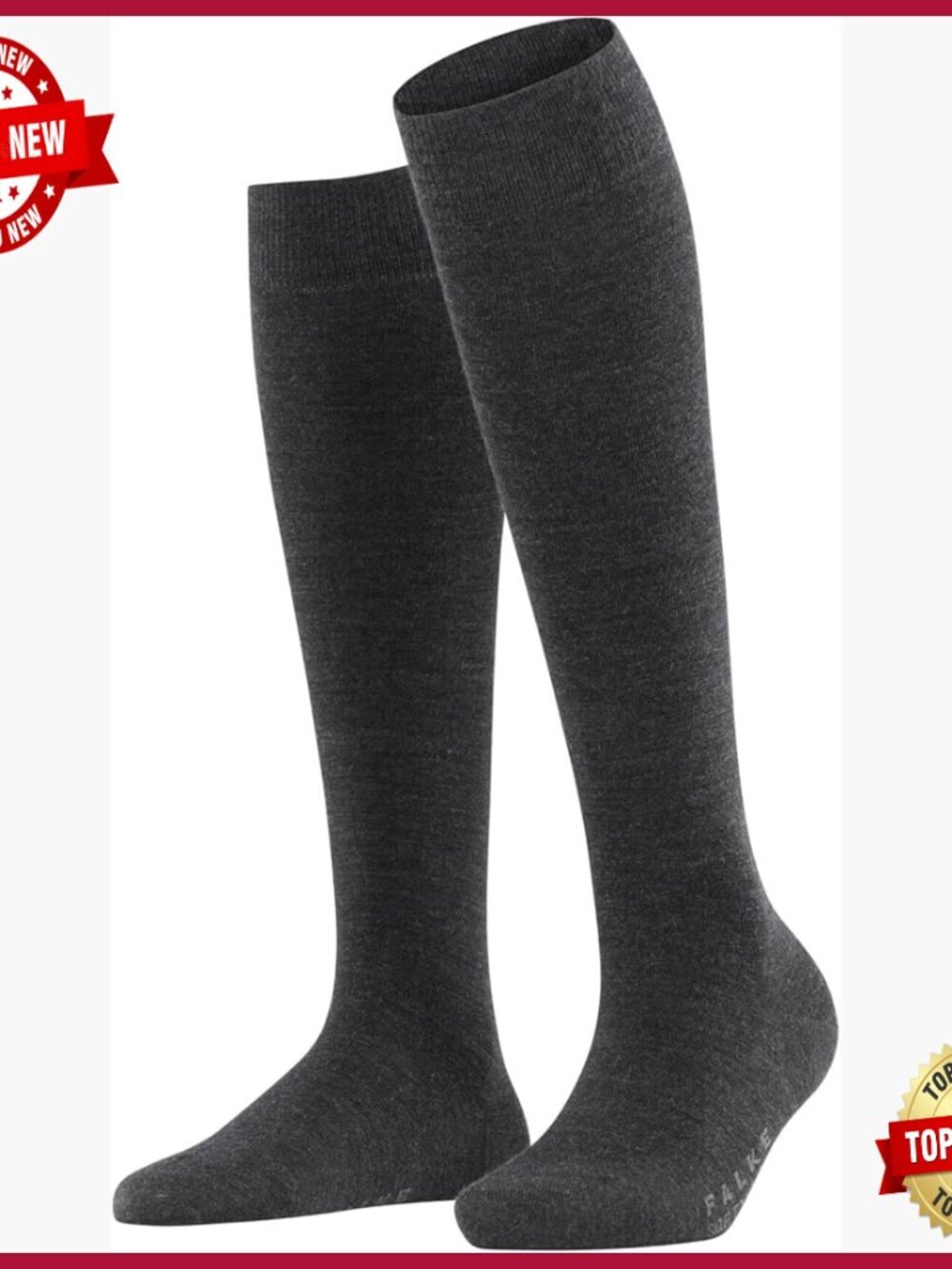 Women's Wool Knee-High Socks, Merino Cotton, Compression, 1 Pair